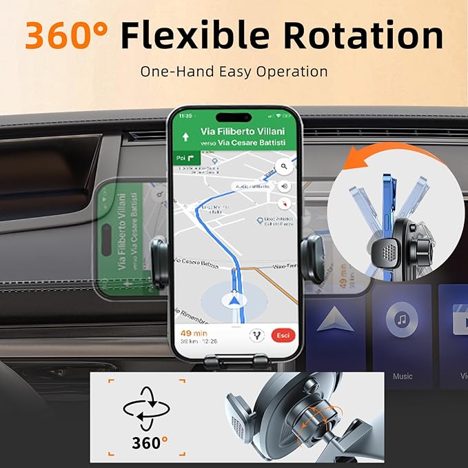 Phone Mount for Toyota Corolla (2019-2025 2026,8") / Corolla Hatchback (19-26) / Corolla Cross (2022-2026), 360° Adjustable Dashboard Car Mount, Hands Free Mobile Holder, with Storage Box, Car Gifts