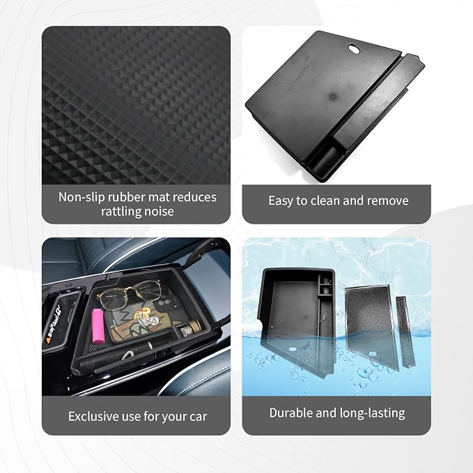 CDEFG 2025 2026 Lyriq Center Console Organizer Tray for 2023-2025 2026 Cadillac Lyriq Middle Console Armrest Tray Storage Box Coin Container 2023-2026 Lyriq Accessories