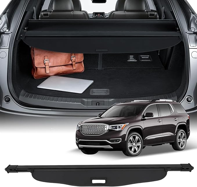 SCITOO Cargo Cover 2020-2023 Fit for GMC Acadia 2.0L Upgraded Retractable Rear Trunk Cover with Aluminum PVC&Plastic