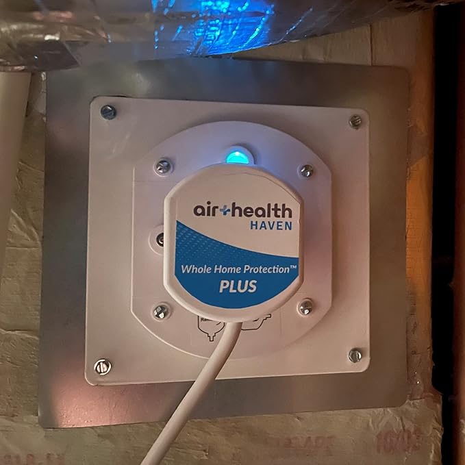 Air Health Haven Plus HVAC Air Purifier | 16" UV-C Light, PCO Technology and Carbon Filtration | for Germs, VOCs, Odors | Easy DIY Installation