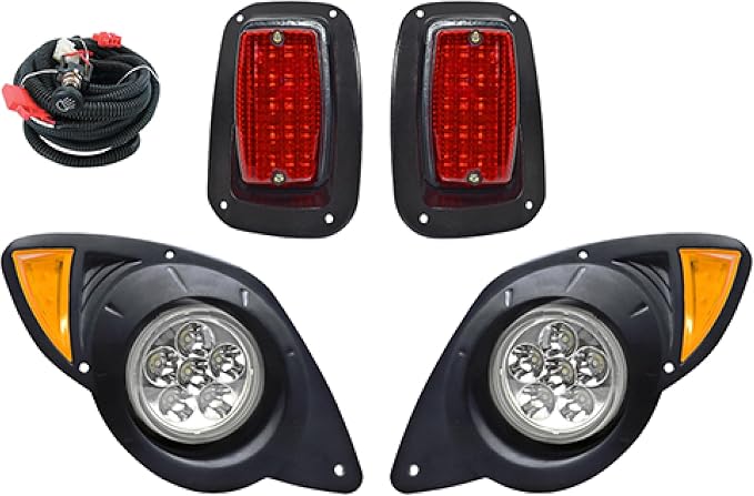 Red Hawk LGT-451L Light Kit Compatible With/Replacement For Yamaha Drive2 12 Volt Golf Carts