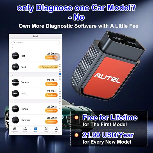 Autel MaxiAP AP2500 Obd2 Scanner Bluetooth 5 Service Functions Auto OBDII Diagnostic Scan Tool iOS & Android Full Systems Code Reader Same Functions as AP2500E, Advanced AL329, 45+ Car Brands