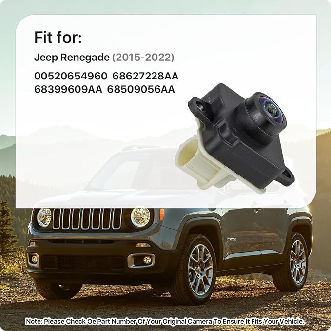 68627228AA Rear View Camera Replacement for Jeep Renegade 2015-2022, OE Backup Cam Replaces 00520654960 68399609AA 68509056AA by GreenYi