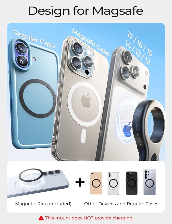LISEN for MagSafe Car Mount, Magnetic Phone Holder for Car Air Vent Phone Mount, Hands Free Car Phone Mount Phone Holders for Your Car Accessories for Women Men for iPhone 17 Pro Max 16 15 14 13
