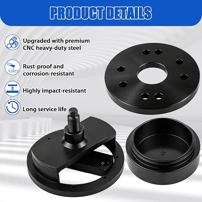 Front & Rear Crankshaft Seal Installer Remover Tool Set Compatible with 1989-2016 Cummins 3.9L 5.9L 6.7L, with Wear Sleeve Installer Tool Set, Replaces #3824498 1338 3824500 5046 3164660 2063800090