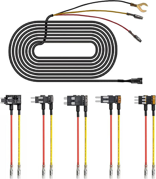 Fuse Box Power Adapter for mangoal Dash Cams, Upgrade Parking Monitoring, Hardwire Wire Kit Accessories(16.40 ft)