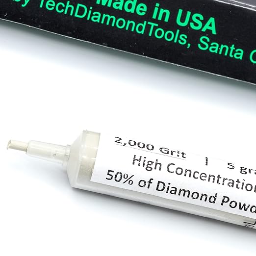 TechDiamondTools Kit of 3 Diamond Polishing Compound Polishing Paste USA Made 2000 4000 8000 Grit for Marble Glass Metal Rock Jewelry Resin Silver Gemstone with High Concentration of Diamond Powder