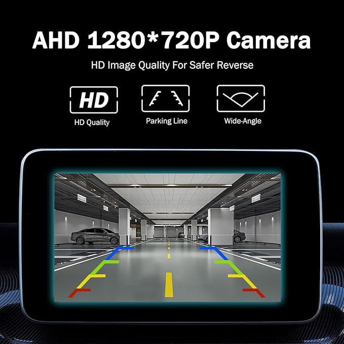 AHD 720P Vehicle Backup Camera for BMW E82 E88 E84 E90 E91 E92 E93 3 5 Series X1 5 6 320i 335i(2007-2012),CCD Reverse Parking Fisheye Lens Waterproof Cam Car Trunk Handle Camera(4.33 inch*1.57 inch)