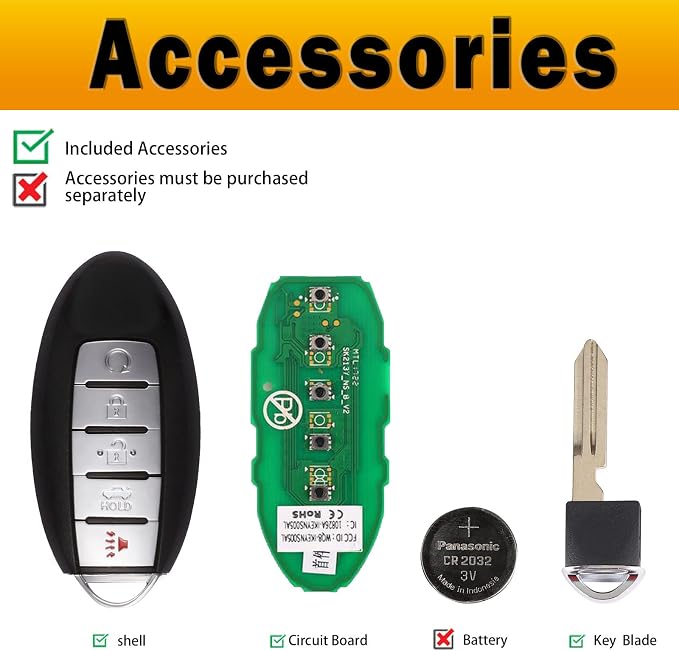 Autel Ikey Programmable Smart Key IKEYNS5TPR IKEYNS005AL for Nissan-Style Ultra-Long Range for 700+ Vehicle Programmed with Autel KM100 IM508 IM608