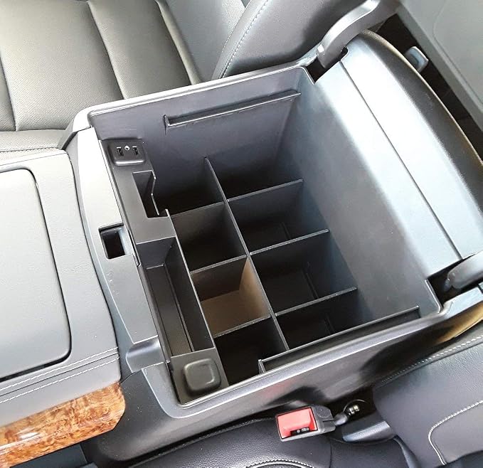 Vehicle OCD - Center Console Divider and Tray Organizer for Chevy Suburban/Tahoe/GMC Yukon/XL (2015-2020) - Made in USA