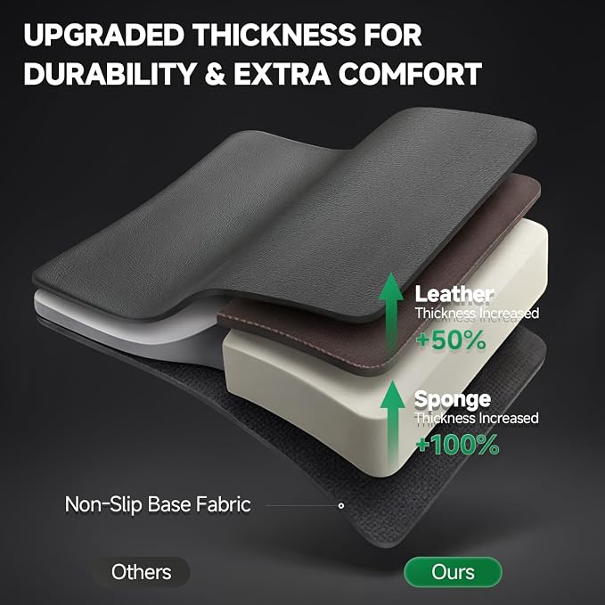 GIANT PANDA Front Car Seat Covers Custom Fit for Toyota Rav4 Camry Highlander Corolla Prius Corolla Cross Venza Avalon, Faux Leather Bucket Seat Covers, (Black + Gray/Grey) 2-Pack