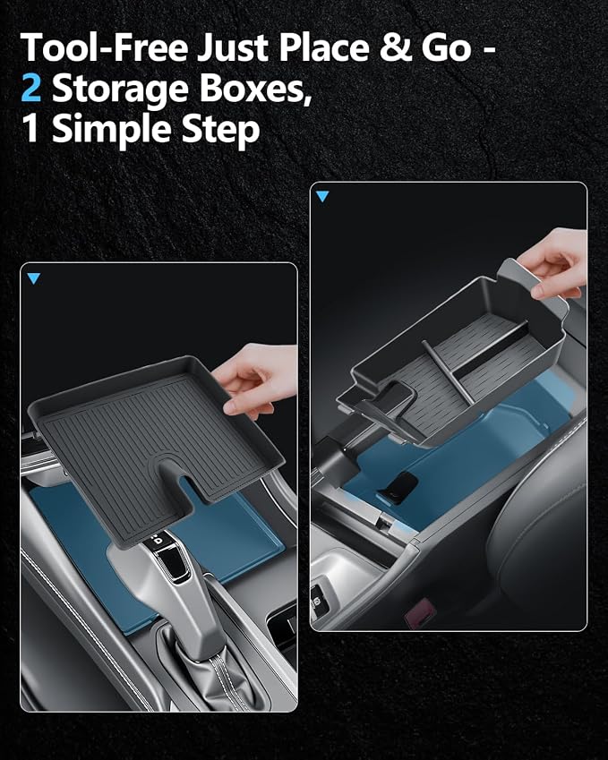 SKTU 2PCS for 2024 2025 2026 Dodge Charger Center Console Tray for 2024 2025 2026 Dodge Charger Console Mat & Center Console Organizer Dodge Charger 2024 2025 2026 Accessories Console Non-Slip Pad