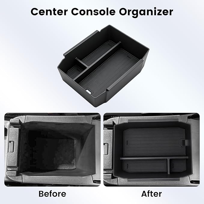 Center Console Organizer Compatible with (2PACK) 2026+ Subaru Outback Console Organizer, for 2026 Subaru Outback Console Insert Tray and Wireless Charging Pad