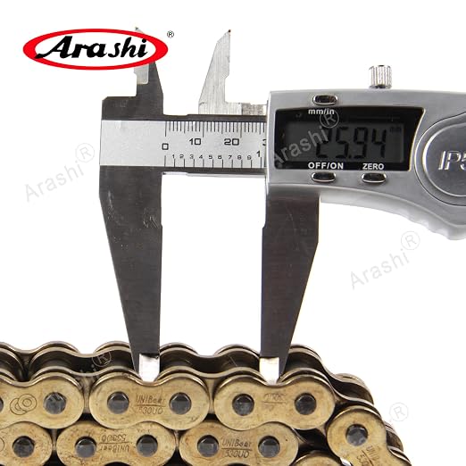 Arashi 530 O-Ring Drive Chain 120 Links with Connecting Master Link for Suzuki GSX1300R GSXR 1300 Hayabusa 1999-2022, Bandit GSF 1250 1250S 2007-2009, Motorcycle Accessories Parts Gold
