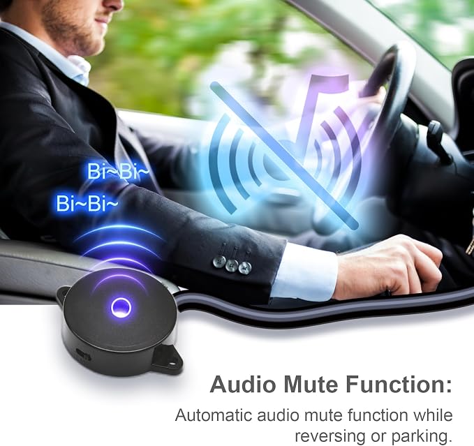 Promata PS01 Car Front Parking Sensor Kit with Buzzer,4 58KHz OE Standard Sensors,Radio Mute & Bull-bar Recognition Function,Detection Distance(13~39 inch)