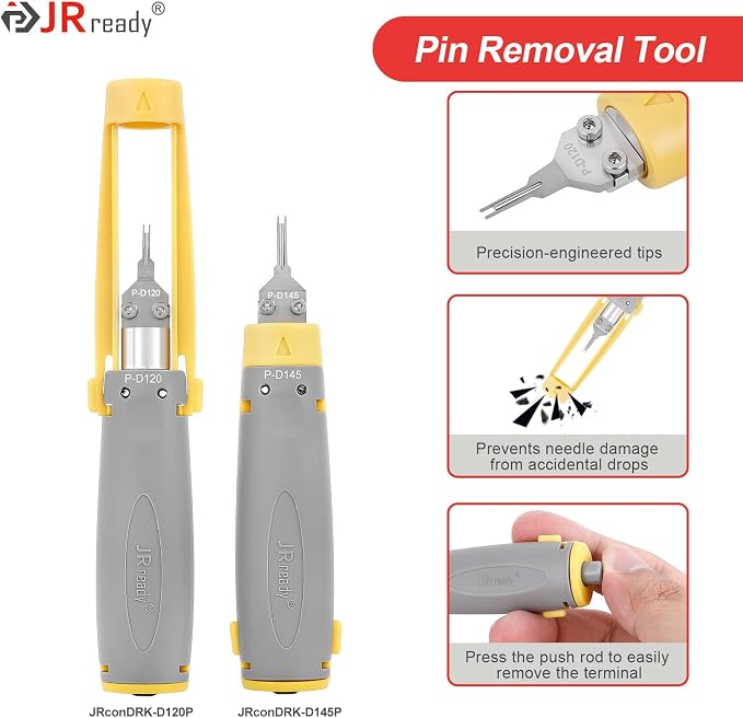 JRready Micro-Fit 3.0 Molex Crimper Pin Extractor Tool Kit MX 3.0 Pins and Sockets Molex Connectors 43031 43030 Series 20-24AWG Crimp Terminals 100Pairs for Micro-Fit Connectors 3.0mm Pitch ST6543