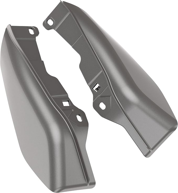 Color - Matched Mid Frame Air Deflectors Heat Shield, Perfectly Fit for Harley Touring Models 2009-2026 Billet Silver