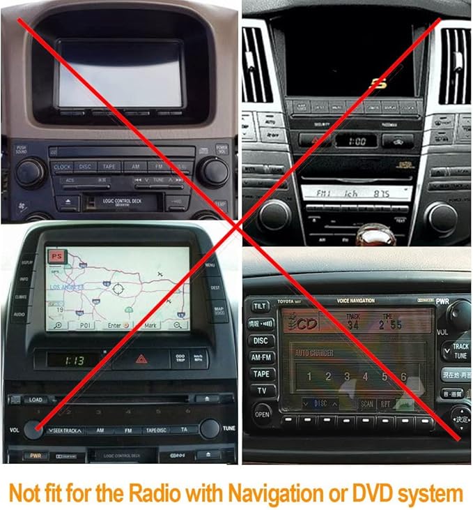 Car Stereo Transmitter Build-in Bluetooth 5.0 with USB & AUX Input Hands-Free Calling Adapter for Toyota Corolla 2005-2011, RAV4 2003-2011, Avensis 2003-2011, Tacoma 2004-2008