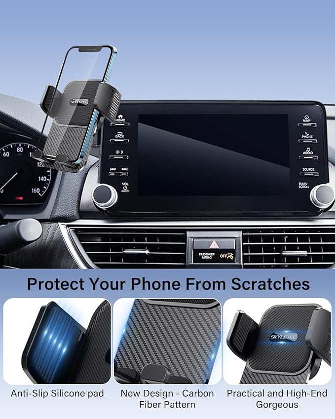Phone Holder for Nissan Rogue 2021-2025/Altima 2019-2025/Sentra 2020-2025 Accessories 8-Inch Screen Fixed Clip, Automobile Cradles Phone Mount, Cell Phone Base Not Block Air Vent (Not for Sentra S)