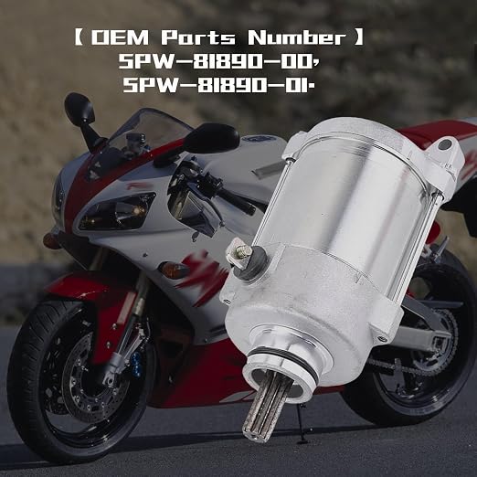 KARSEE Starter Motor 5JJ-81890-00 Compatible with Yamaha YZF-R1 YZF R1 2000-2003 5PW81890-00 & 5PW-81890-01