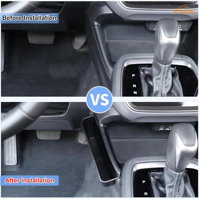 Aunginsy Central Control Left Side Gear Shift Storage Box Compatible with Subaru Crosstrek 2024 2025 Center Console Organizer Tray Side Gear Shift Armrest Box Hanging Storage Basket ABS Accessories