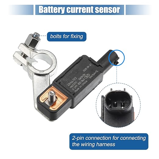 X AUTOHAUX Car Battery Current Sensor 68318616AC 56029778AB Battery Voltage Temperature Sensor for Chrysler Pacifica 2019-2022 for Jeep Compass 2018-2022