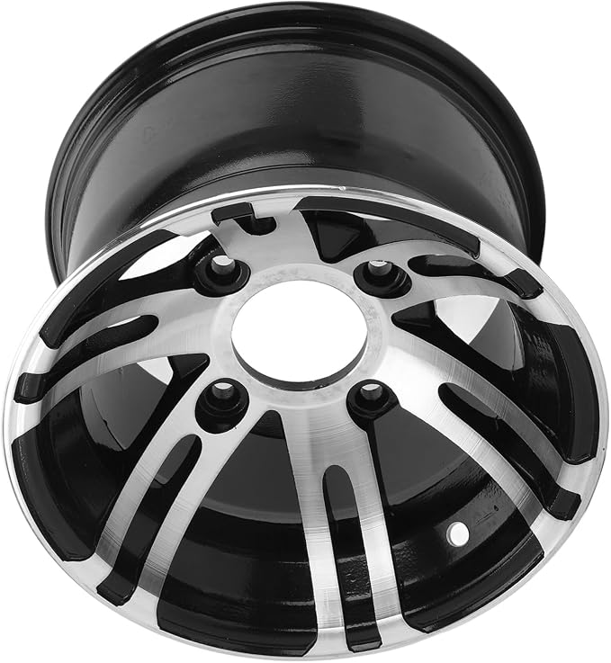 10 Inch ATV Wheel Rim, Universal High Strength ATV Aluminum Alloy Rim for ATVs Go Karts Cart 4 Wheel Vehicles (Rear Wheel)