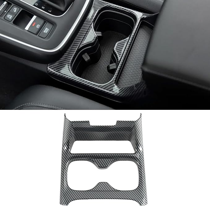 Carbon Fiber Center Console Cup Holder Cover Compatible with 2023-2026 Honda CR-V CRV