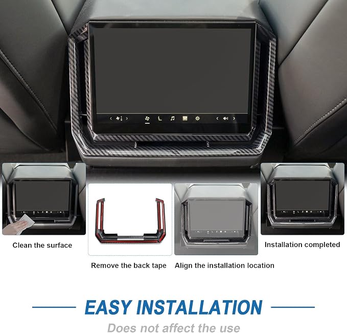 Carbon Fiber Rear Row AC Air Vent Trim Cover Compatible with Tesla Cybertruck 2024-2026