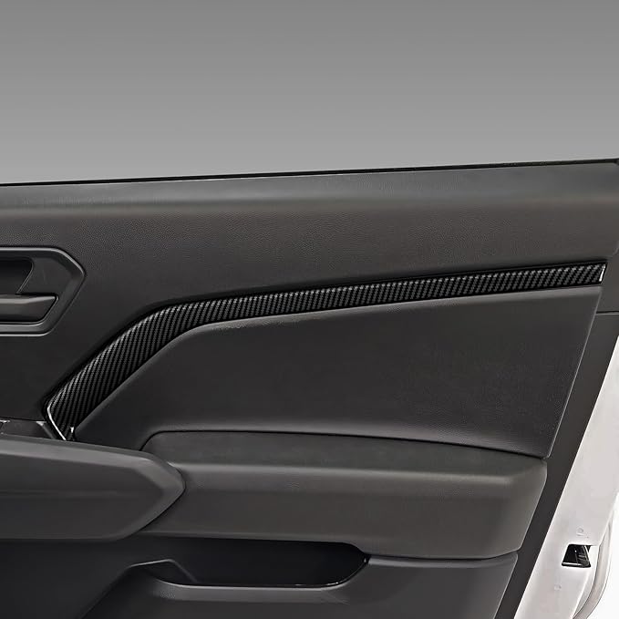 Youtaiche 4PCS ABS Carbon Fiber Car Door Panel Trim Cover for 2023 2024 2025 2026 Chevy Colorado/GMC Canyon Sticker Accessories
