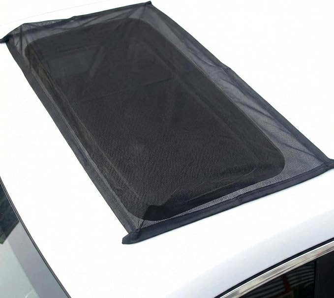 Magnetic Car Sunroof Shade Breathable Mesh, Car Window Shades for Camping, Sunroof Cover UV & Bug Protection, Car Camping Essentials for SUV Jeep, Quick Install Awning Side Windows Cover (37×22 inch)
