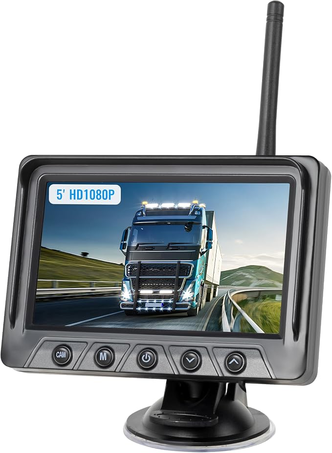 5-inch Single Monitor, Compatible with Model WZ5 Wireless Backup Camera System. Please Consult the Seller to Confirm Compatibility Before Purchase. (Model：WZ5M)