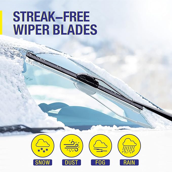 20"-4 Pack Windshield Wiper Blades Replacement For Ford F150 F250 F350 F450 F550 2008-1999 Expedition 2006-1999 Explorer 2010-2005 Mustang 2004-1999 /Chevy Blazer S10 2004-1999 +More