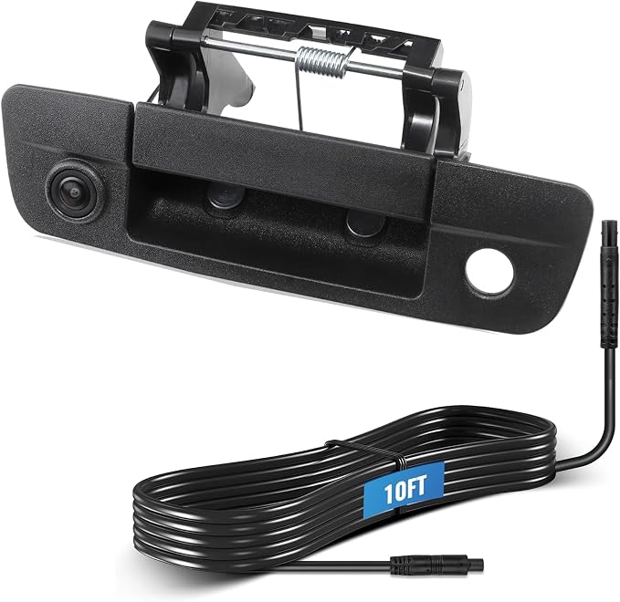 EWAY Tailgate Handle Backup Rear View Camera for Dodge Ram 1500 (2009-2017) / 2500 3500 (2010-2017) Aftermarket Reverse Camera, Tailgate Door Handle Replacement Camera with 10FT 4PIN Extension Cable
