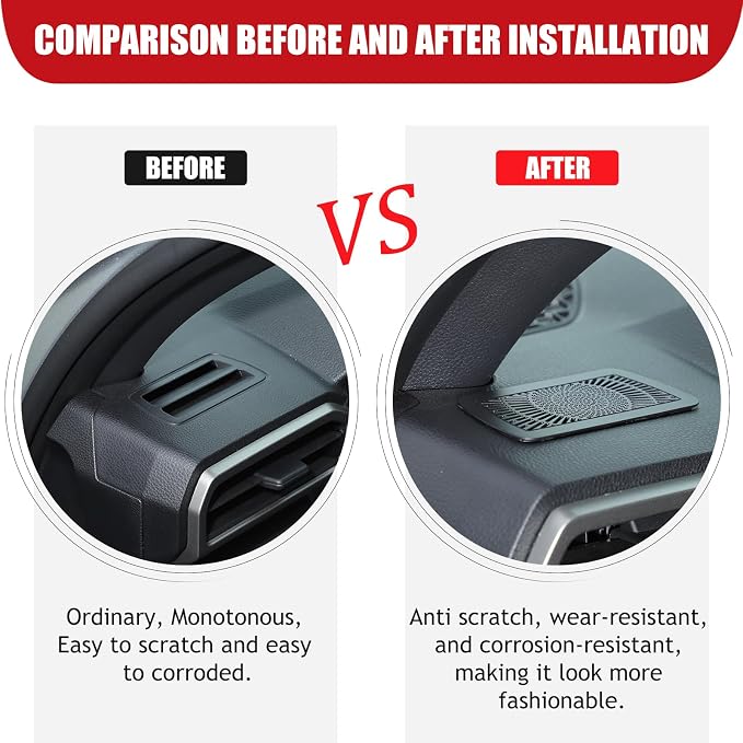 Daeiclru Center Console Dashboard Air Vent Grill Panel Cover Compatible with Toyota Tacoma 2024 2025, Air Outlet Anti-Blocking Trim Dashboard Grille Cover 4th Gen Tacoma Accessories (Side)