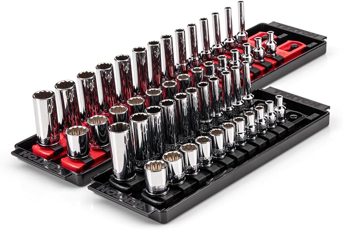 TEKTON 1/4 Inch Drive 12-Point Socket Set, 50-Piece | SHD90216