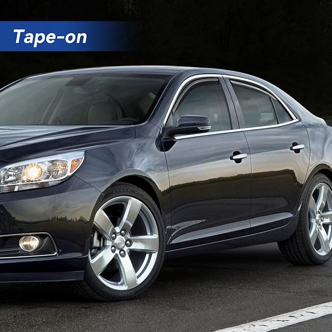 Window Visors Rain Guards for 2013 2014 2015 13 14 15 Chevy Malibu, Out-Channel Window Vent Wind Deflectors Visors Shades for 2016 Malibu Limited