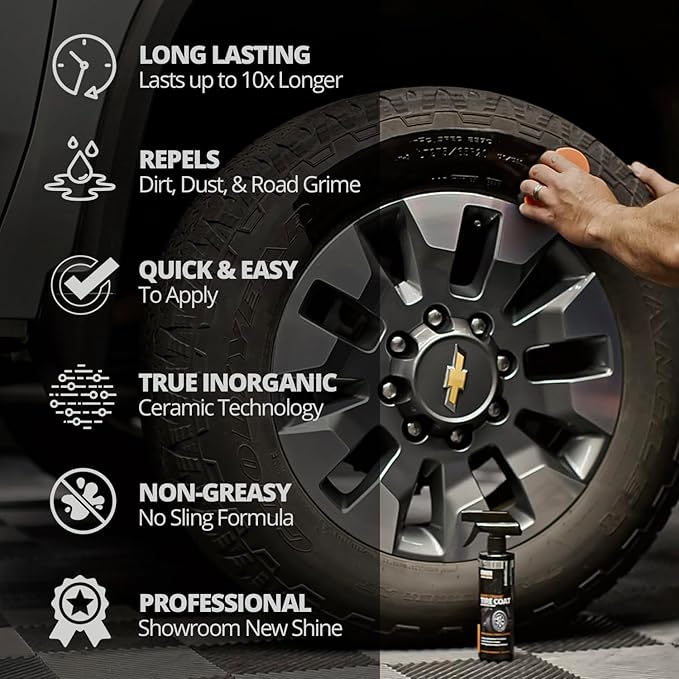 CERAKOTE Exterior Care Bundle - Rapid Ceramic Tire Coat (10 oz. Kit) with Rapid Ceramic Paint Sealant (14 oz. Kit) and Microfiber Application Towels - Coat and Protect Your Vehicle