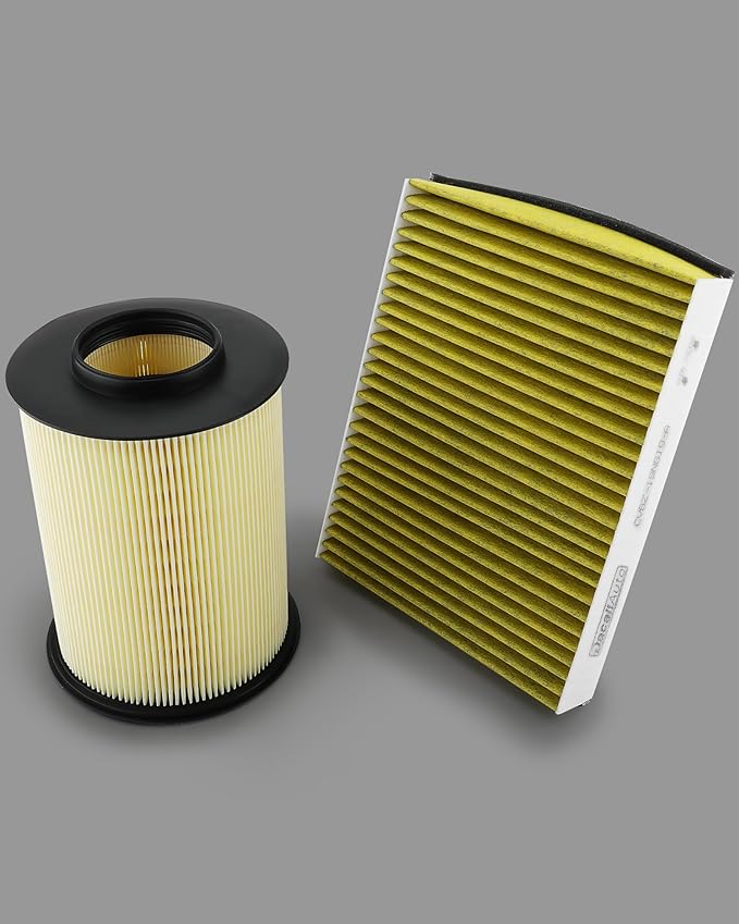 Engine & Cabin Air Filter Set for Ford Escape 1.5L 1.6L 2.0L (2013-2019), Focus 1.0L 2.0L 2.3L (2012-2018), Transit Connect 1.6L (2014-2016); for Lincoln MKC. Replace 1708877, CV6Z-19N619-A