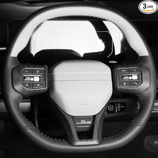 ABS Car Steering Wheel Frame Cover Compatible with Kia K4 GT GT-Line 2025 Kia EV6 GT-Line 2025 Kia EV3 GT-Line Kia EV4 GT-Line Accessories (Wood Grain Style)