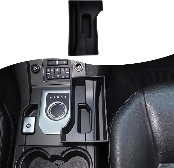 PIUGILH Center Console Storage Box Compatible with Land Rover Discovery 4 2013-2016 Accessories, ABS Organizer Tray Interior Storage Box, Black
