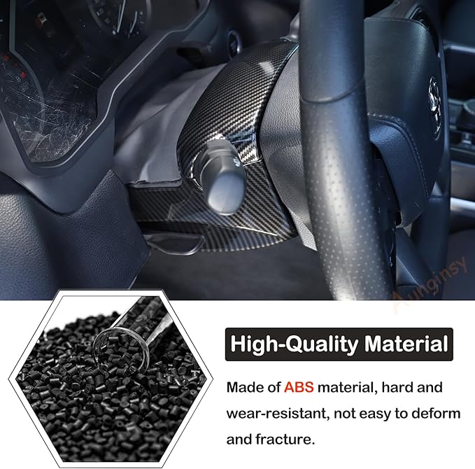 Car Steering Wheel Column Shroud Trim Cover Fit Toyot@a Tundra 2022 2023 2024 Center Console Steering Wheel Base Upper Lower Panel Decorative Cover Protect Sticker Interior Accessories(Manual Version)