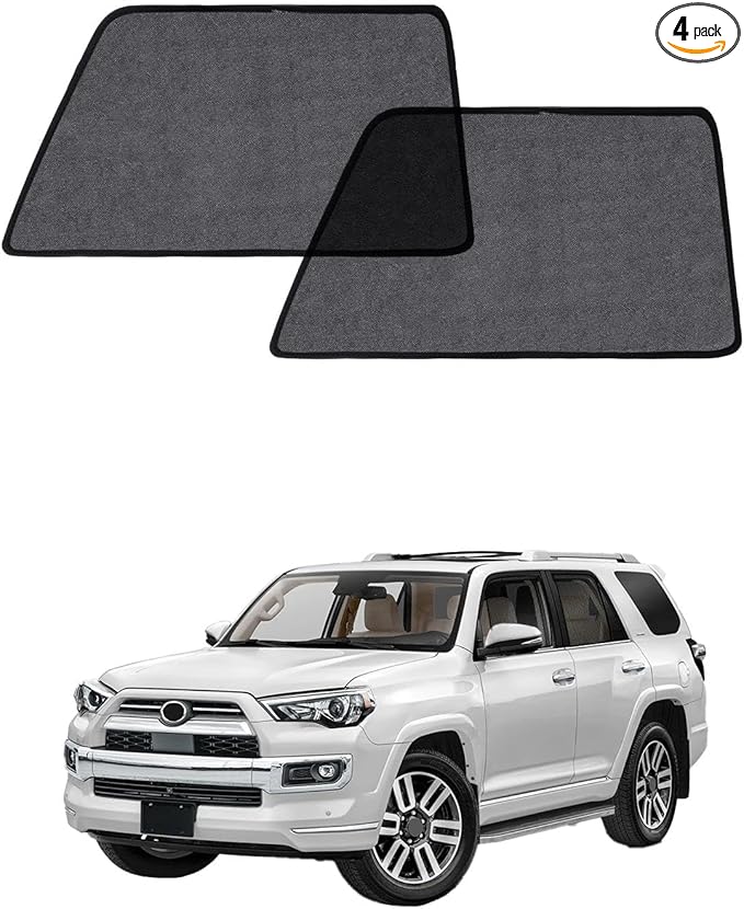 Car Window Shade for GMC Sierra 1500 2500 3500 2019-Now,2 Pack UV & Glare Protection, Breathable Privacy Insect & Bug Blocker Magnetic Mesh Side Rear Sun Shades for Baby Camping, Napping & Travel