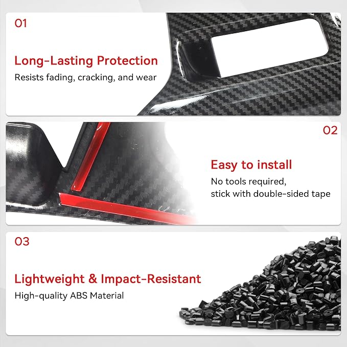 Carbon Fiber Interior Trim Kit Fit for Subaru Forester 2025-2026 | 5PCS fit for Premium Sport Limited, steering wheel cover, center console shift cup holder panel, gear shift knob overlays