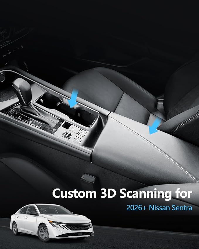 SKTU 2Pack for 2026 Nissan Sentra Center Console Organizer 2026+ Sentra (S/SV/SR/SL) Cup Holder & Console Tray 2026 Sentra Accessories Rubber Cup Holder ABS Insert Tray with Coin and Sunglasses Holder