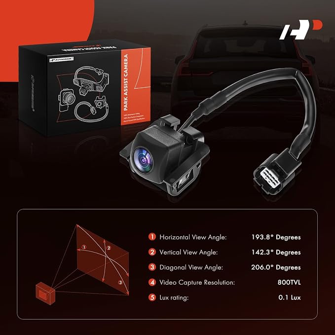 A-Premium Rear View Backup Camera Compatible with Honda | Parking Camera for 2016 2017 Civic - Replace# 39530TBAA01
