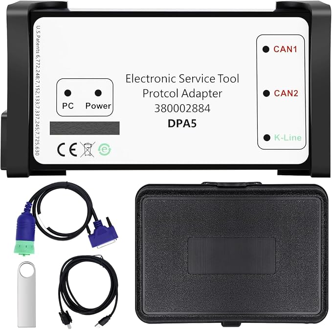 380002884 V8.6 EST DPA5 Diagnostic Tool Kit Dearborn Protocol Adapter 5 for New Holland Electronic Service Tools (EST) for Tractor Loaders 380002884