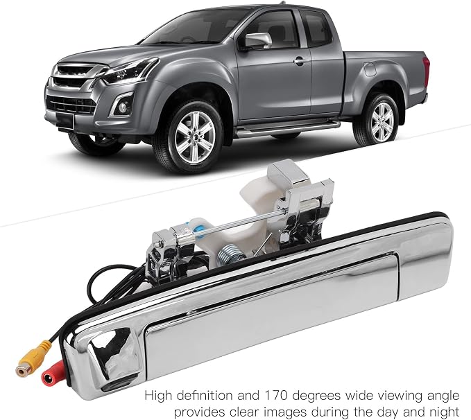 Aramox Backup Camera, Car Rear View Camera Trunk Handle Backup Reverse Camera IP67 Shockproof Replacement for Isuzu D? 2015?2018