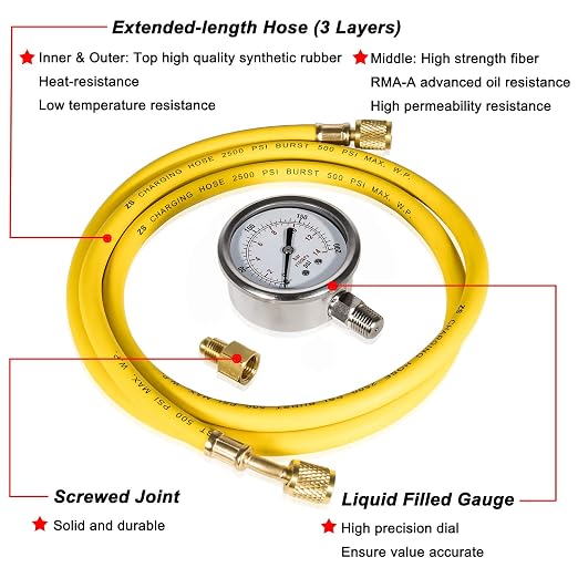 Bonbo Fuel Pressure Test Kit for 6.0L Powerstroke Diesel 2003-2007 F-Series (F250 F350 F450 F550) E-Series