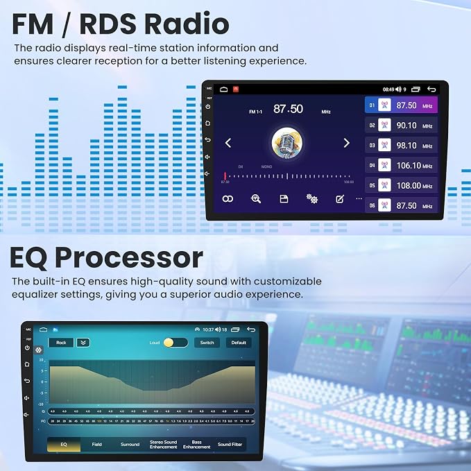 [4+64G] Car Radio Stereo for Jeep Patriot Compass 2010-2016: 10 inch 1280 * 800 IPS HD Touch Screen Replacement with Wireless CarPlay Android Auto 5GWiFi GPS Bluetooth Backup Camera SWC FM